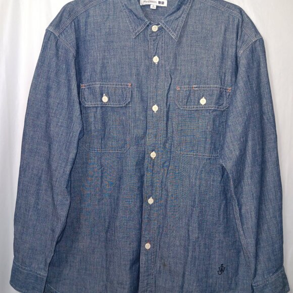 JW ANDERSON CHAMBRAY BUTTON DOWN  SHIRT - Picture 11 of 14